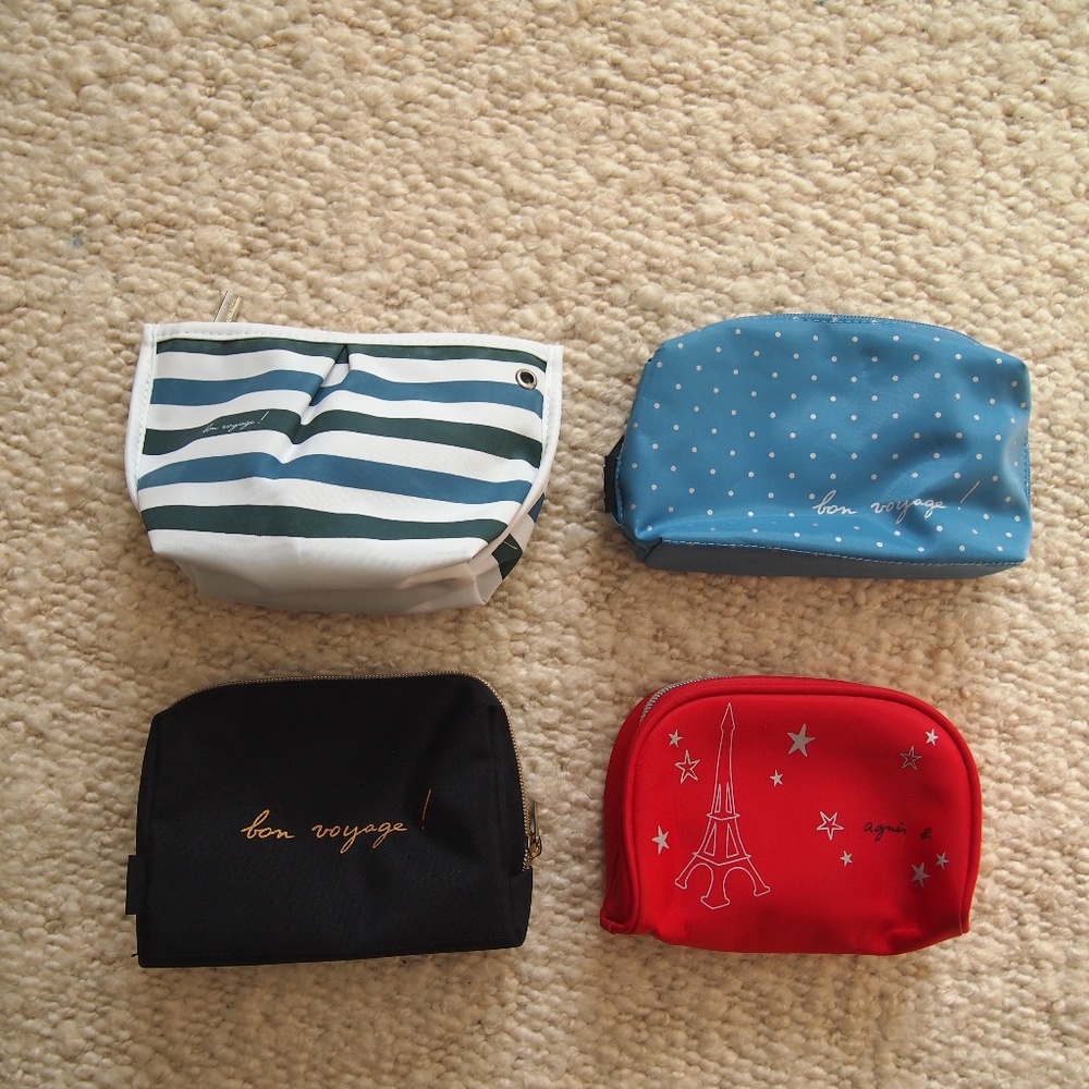 Agnes B Four Cosmetic Makeup Toiletry Bags Pouch Travel Bag - Picture 2 of 15
